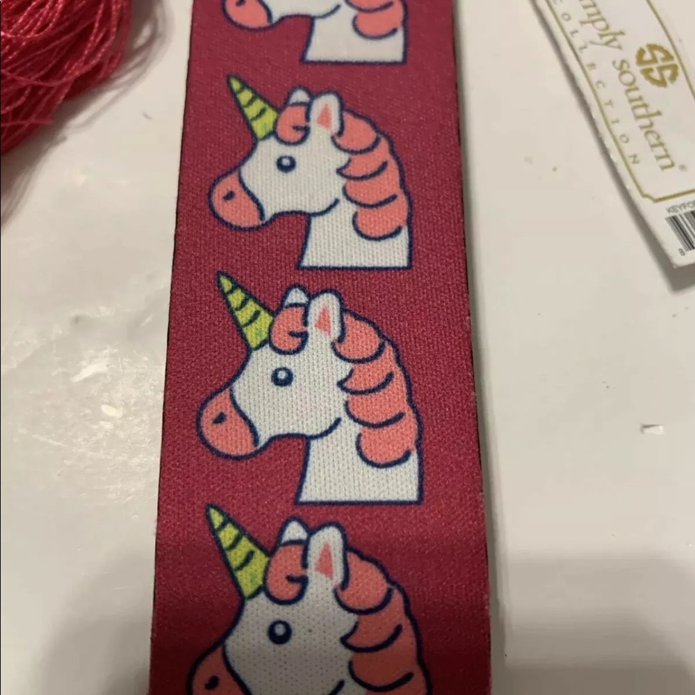 Simply Southern Preppy Unicorn Key Fob - Picture 2 of 8